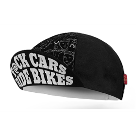 Czapka kolarska z daszkiem BELLO F*ck cars ride bikes