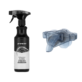 Przyrząd do czyszczenia łańcucha EYEN Tornado + Odtłuszczacz EYEN Eco Degreaser