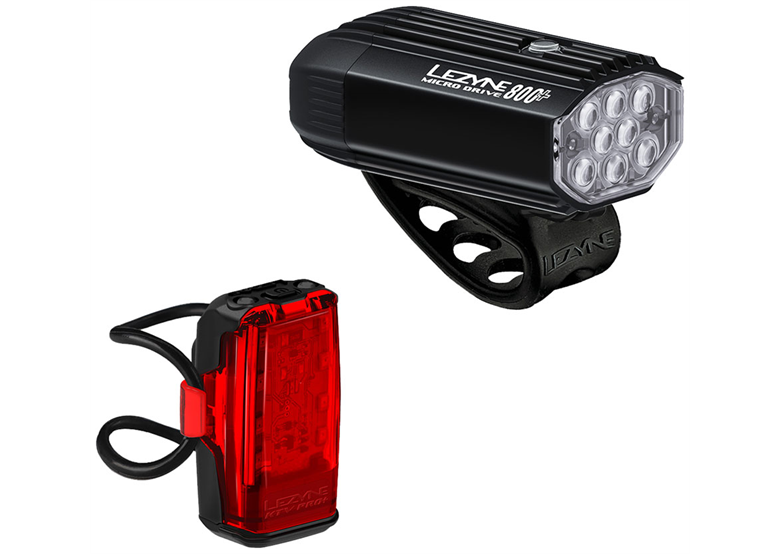 Zestaw lampek rowerowych LEZYNE Micro Drive 800+ / KTV Drive Pro