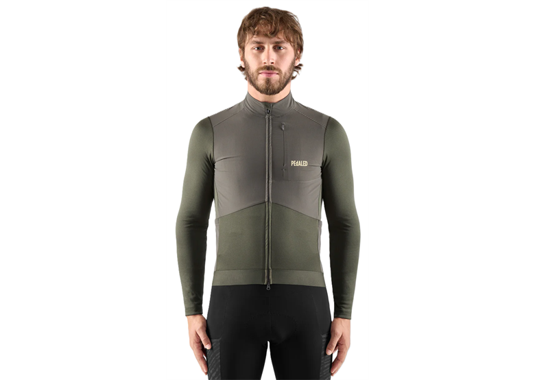 Koszulka rowerowa z długim rękawem PEDALED Odyssey Merino Windblock
