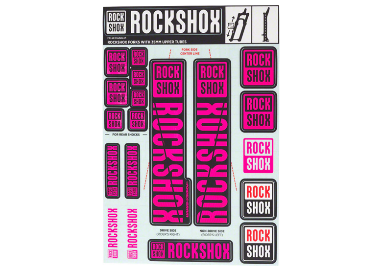 Naklejki na amortyzator ROCK SHOX Pike/Lyrik/Yari/Domain/Revelation