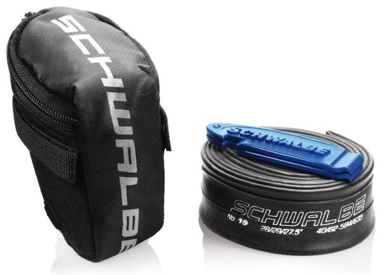 Torba podsiodłowa SCHWALBE Tour + dętka SV15 + 2 łyżki do opon