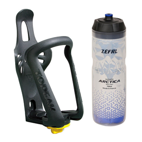 Bidon ZEFAL Arctica + Koszyk na bidon TOPEAK Modula Cage EX